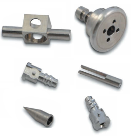 Multi-axis CNC Swiss machined components with tight tolerances