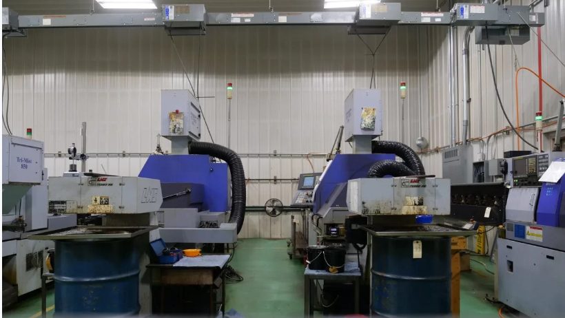 Swiss screw lathes in production – Chesapeake CNC facility