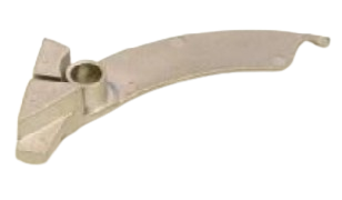 Curved metal latch part — Parmatech MIM manufacturing