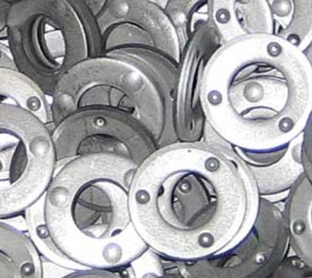 Stamped metal washers — high volume production
