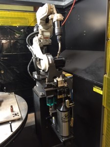 Robotic welding station at Tucker Industries
